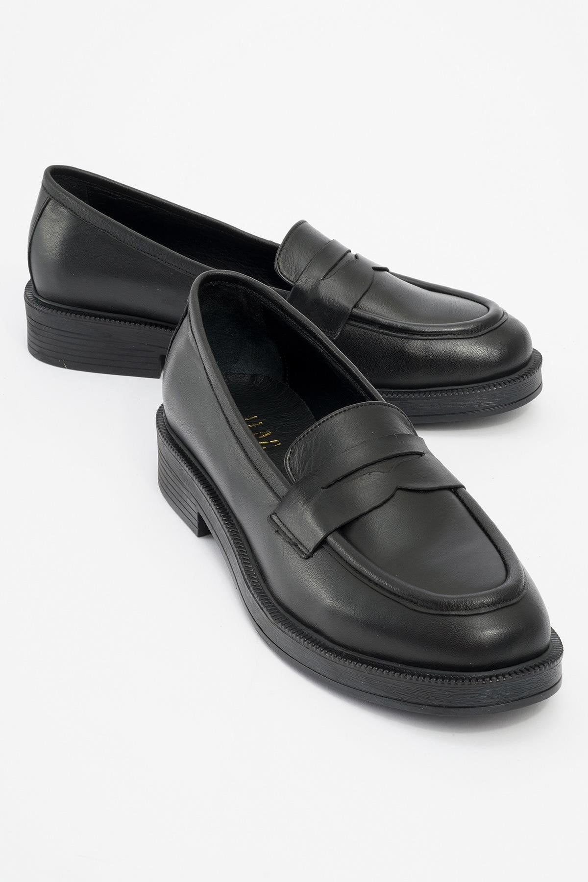 Bree - Black Genuine Leather Loafer (Women)