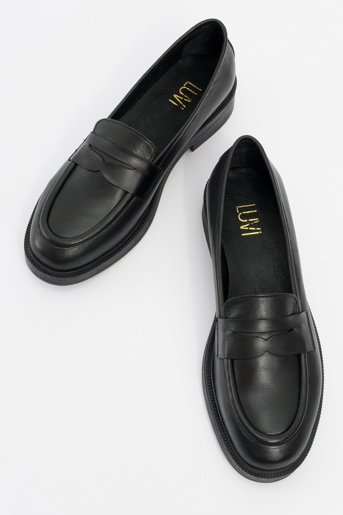Bree - Black Genuine Leather Loafer (Women)