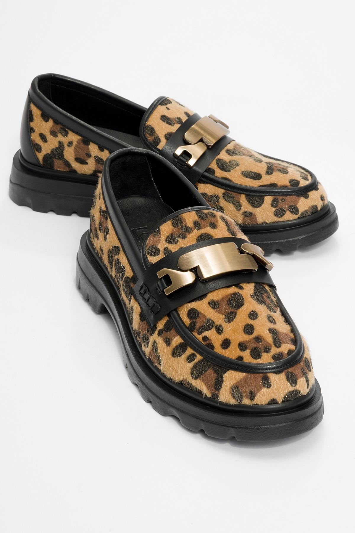 Pray - Black And Yellow Patterned Buckle Loafer (Women)