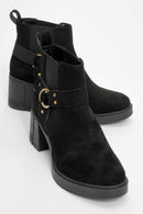 Felin - Black Block Heel Ankle Boot (Women)