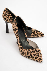 Ursula - Black And Yellow Patterned Heeled Shoe (Women)