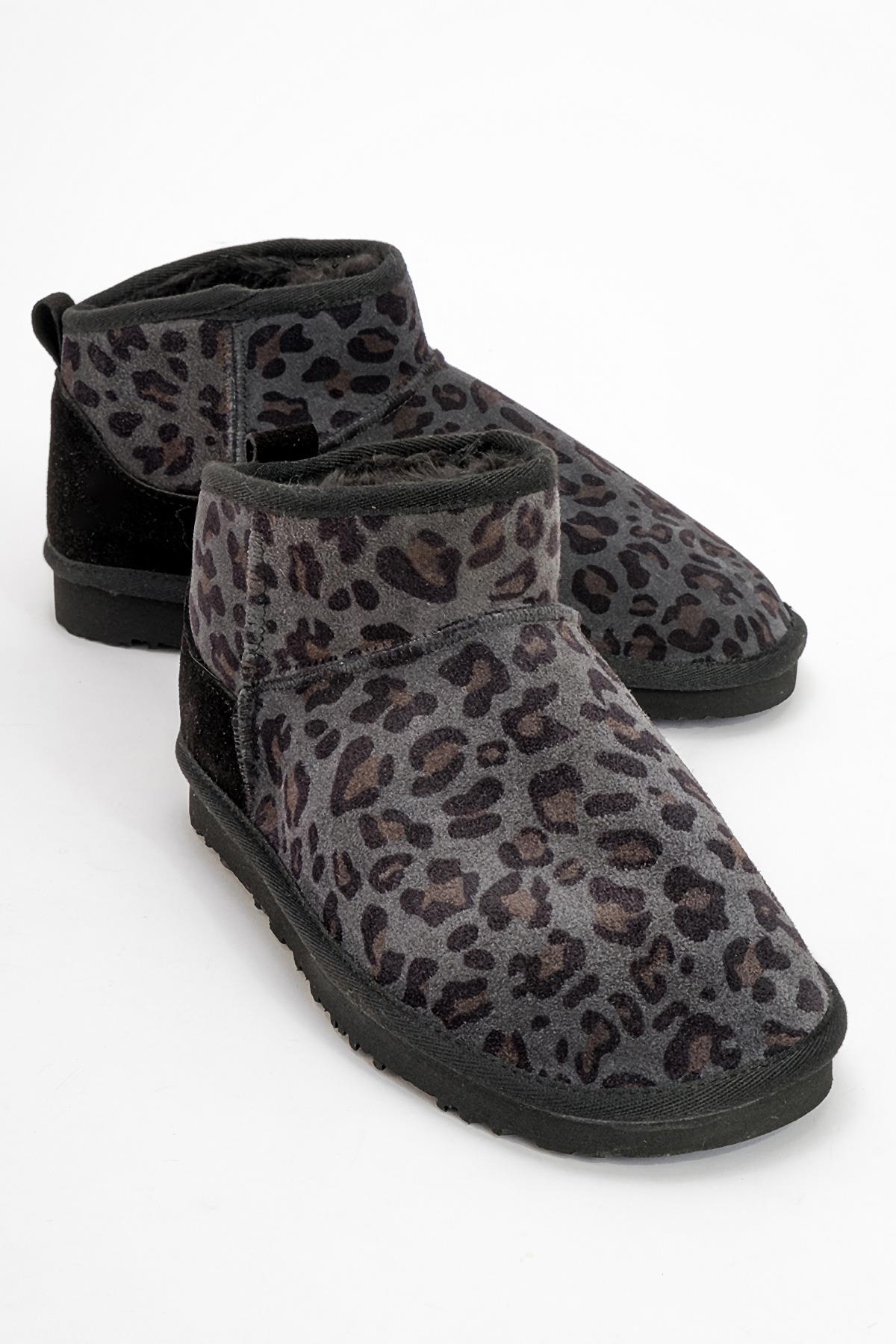 ZAZ Black Leopard Leather Boot (Women)