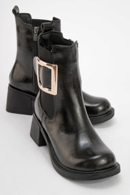 Moriah - Black Block Heel Boot (Women)