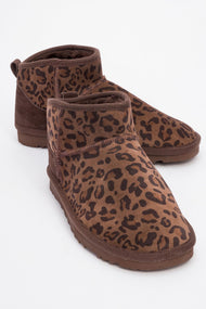 ZAZ Brown Leopard Leather Boot (Women)