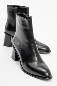 Alba Black Block Heel Boot (Women)