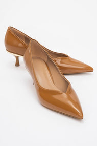 Eupho - Cognac Patent Low Heel Pump (Women)