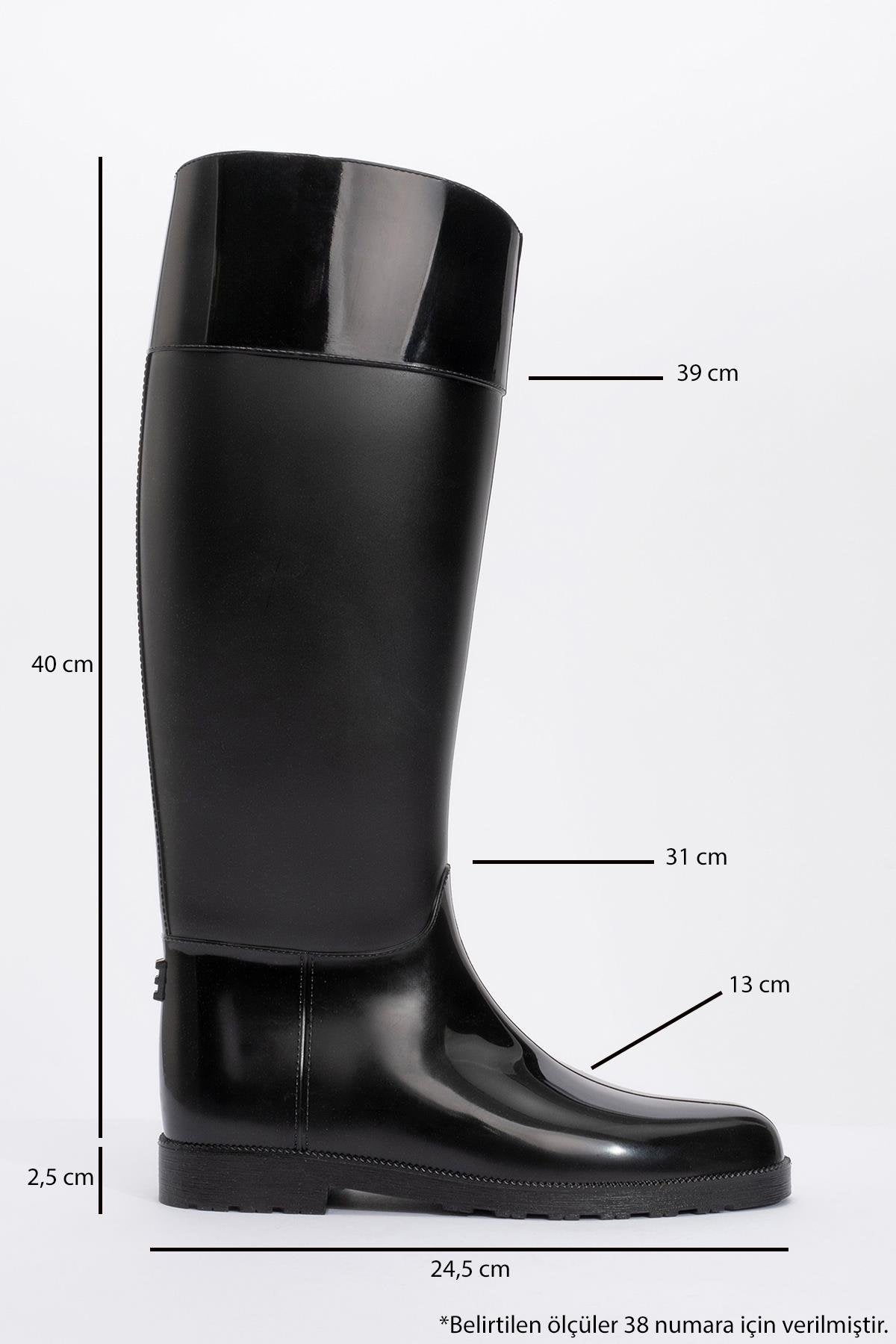 Marge - Black Rain Boot (Women)
