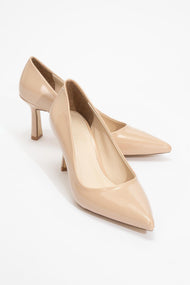 Calse - Dark Beige Patent Heeled Shoe (Women)