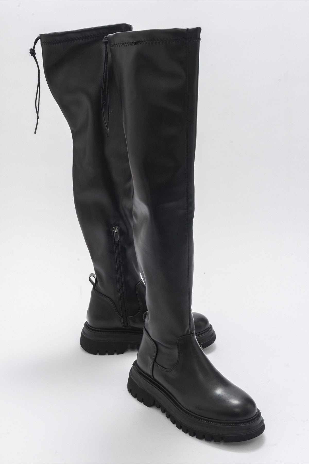Chip - Black Knee-High Boot (Women)
