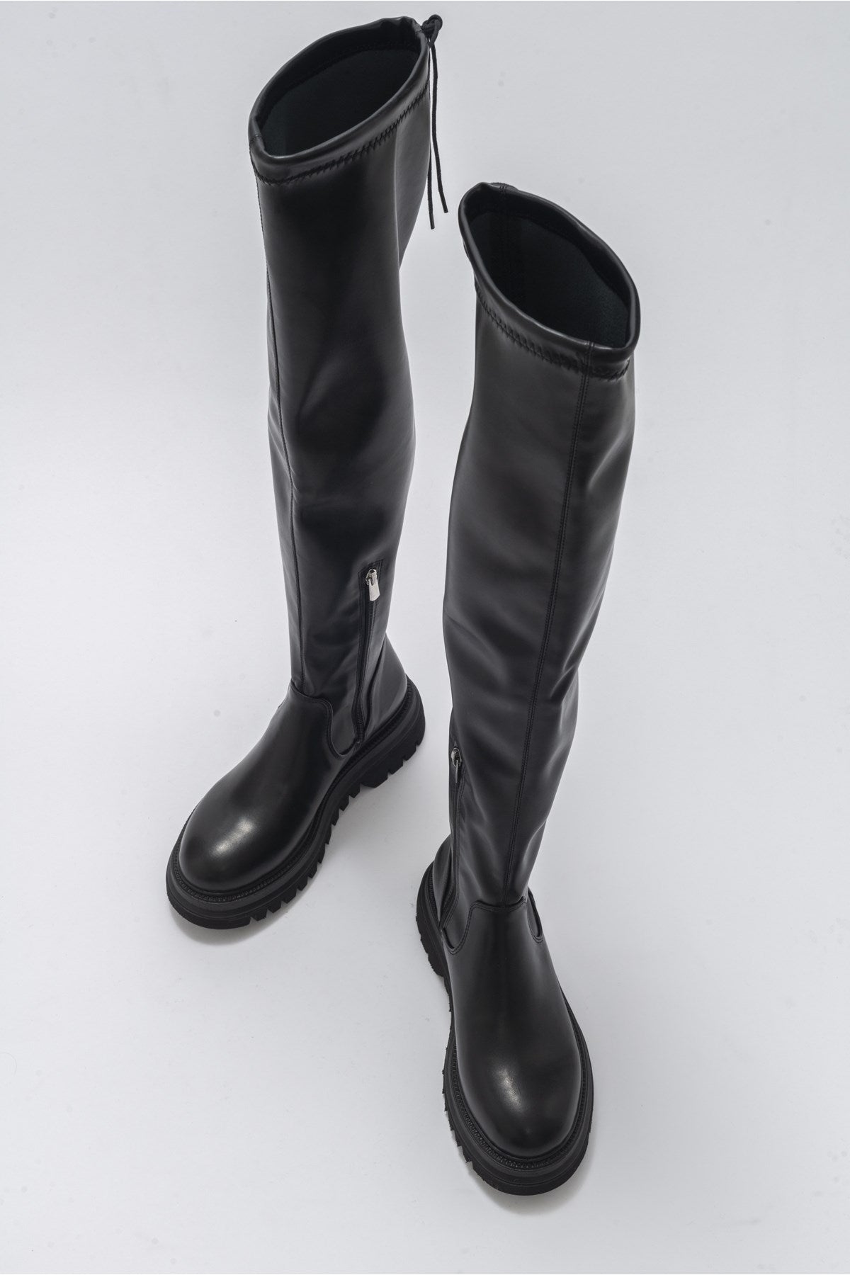 Chip - Black Knee-High Boot (Women)