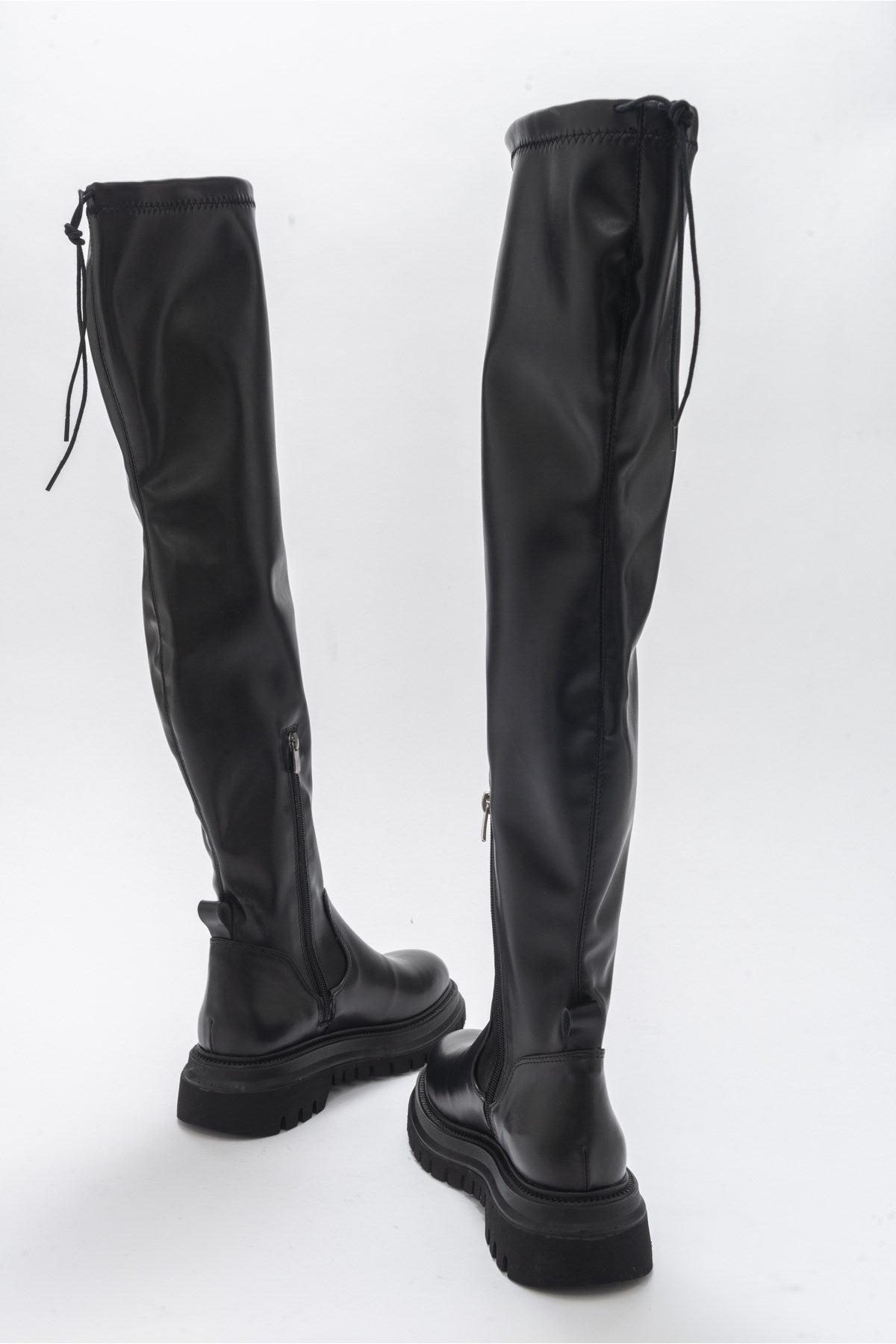 Chip - Black Knee-High Boot (Women)