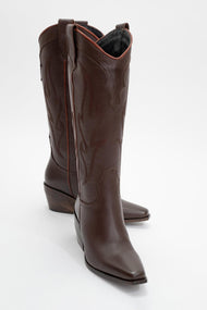 Pietro - Brown Genuine Leather Western Boot (Women)