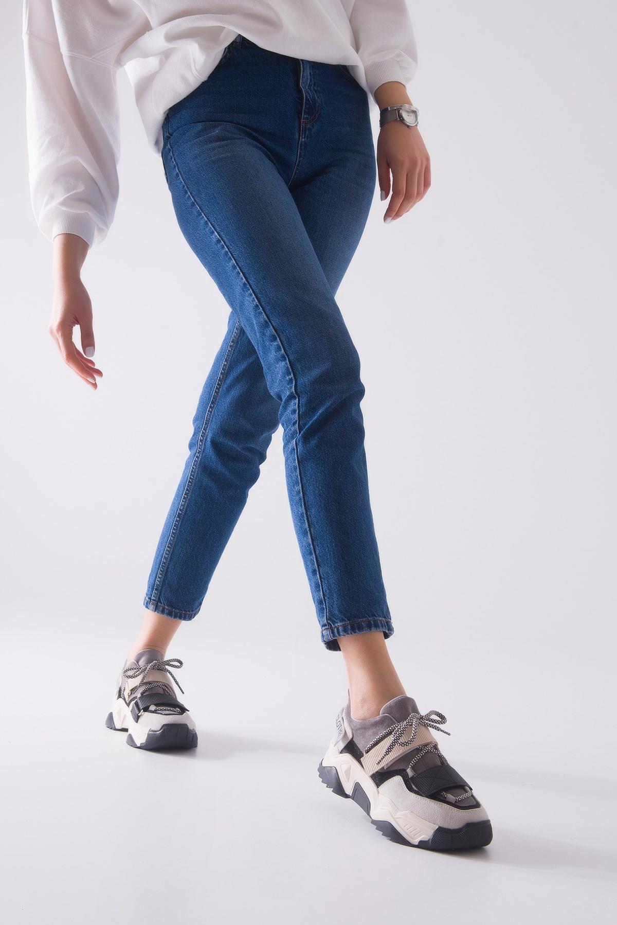 Lulen - Black Taupe Glitter-Logo Velcro Sport Sneaker (Women)