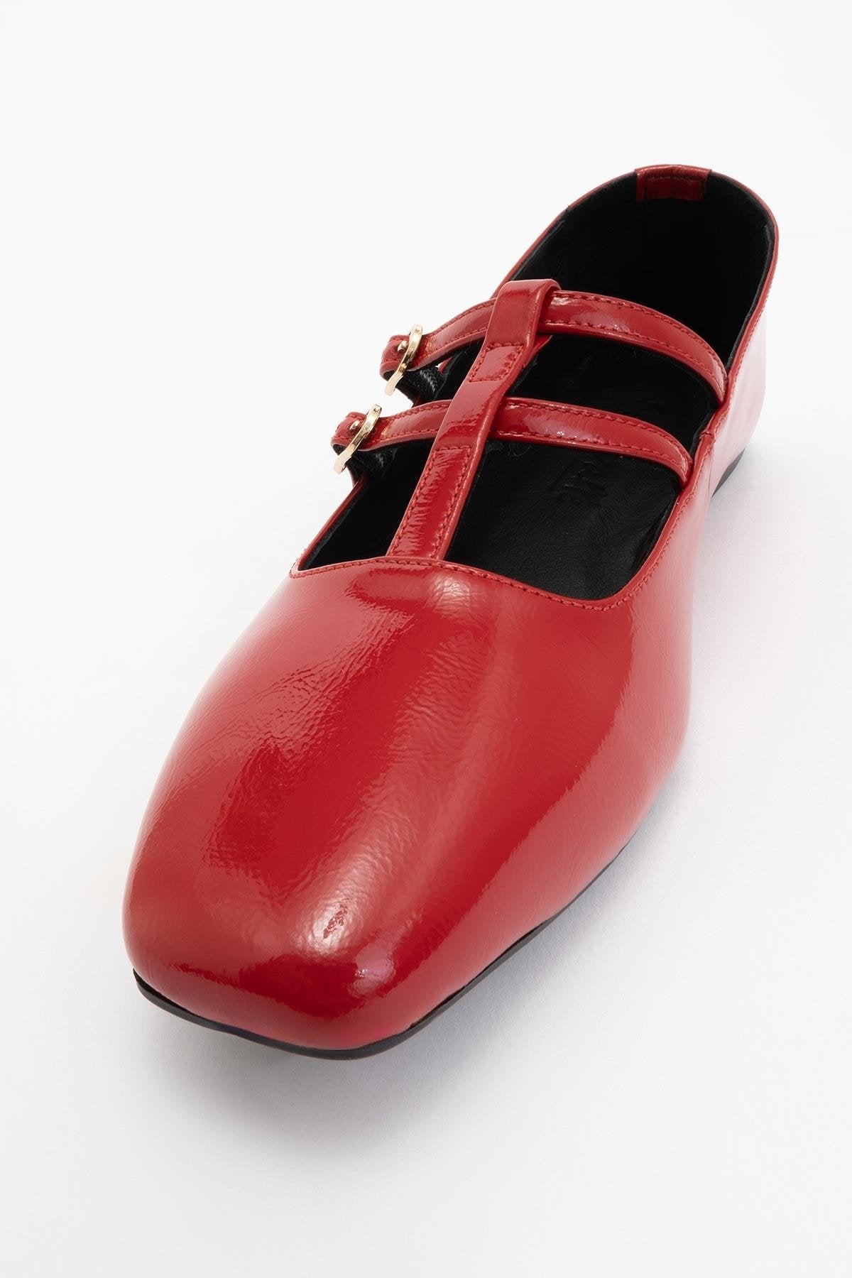 Starling - Red Leather Mary Jane Flats (Women)
