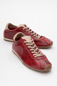 Crea - Red Leather Sneakers (Women)