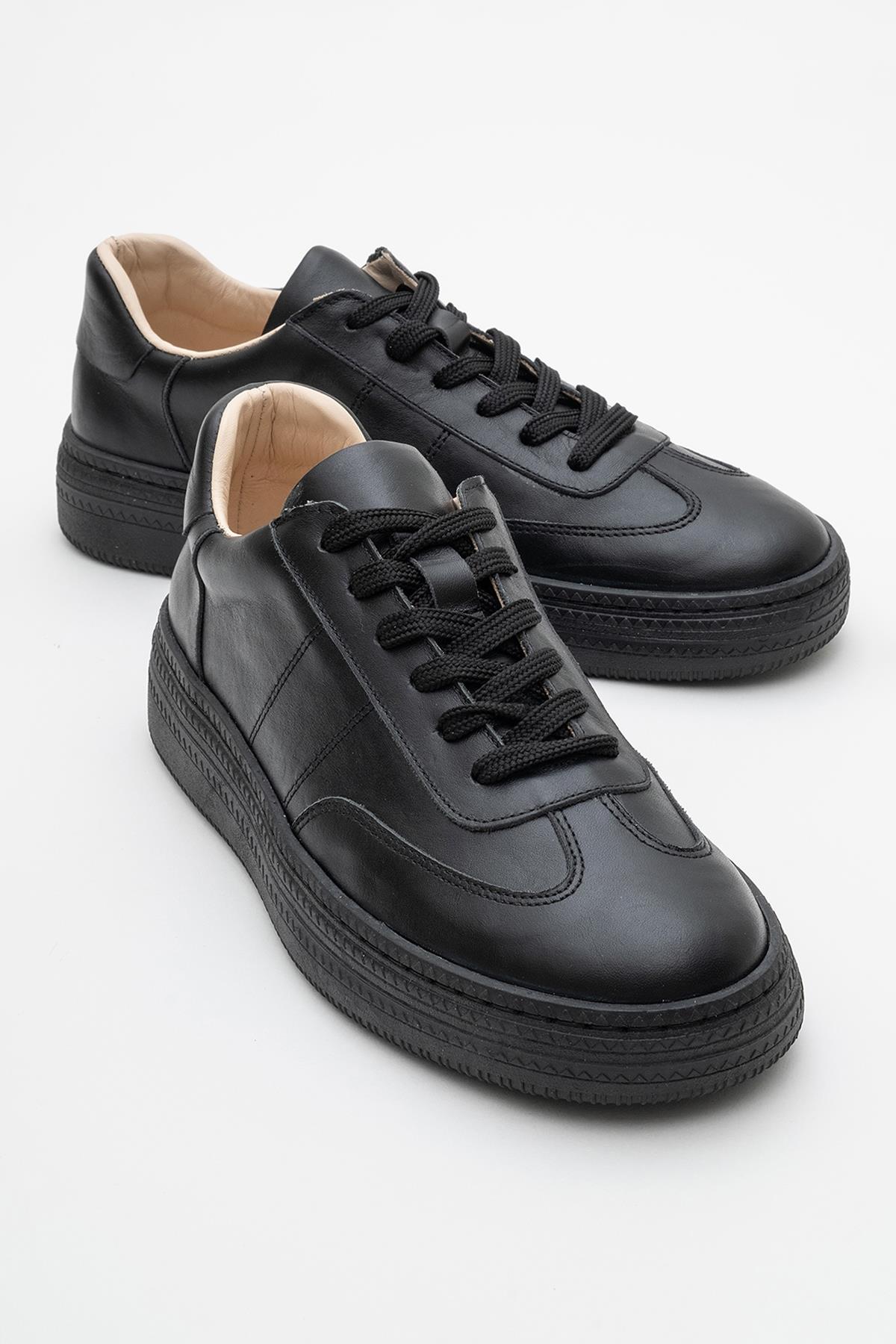 black dress sneakers womens Black Leather Sneakers Women