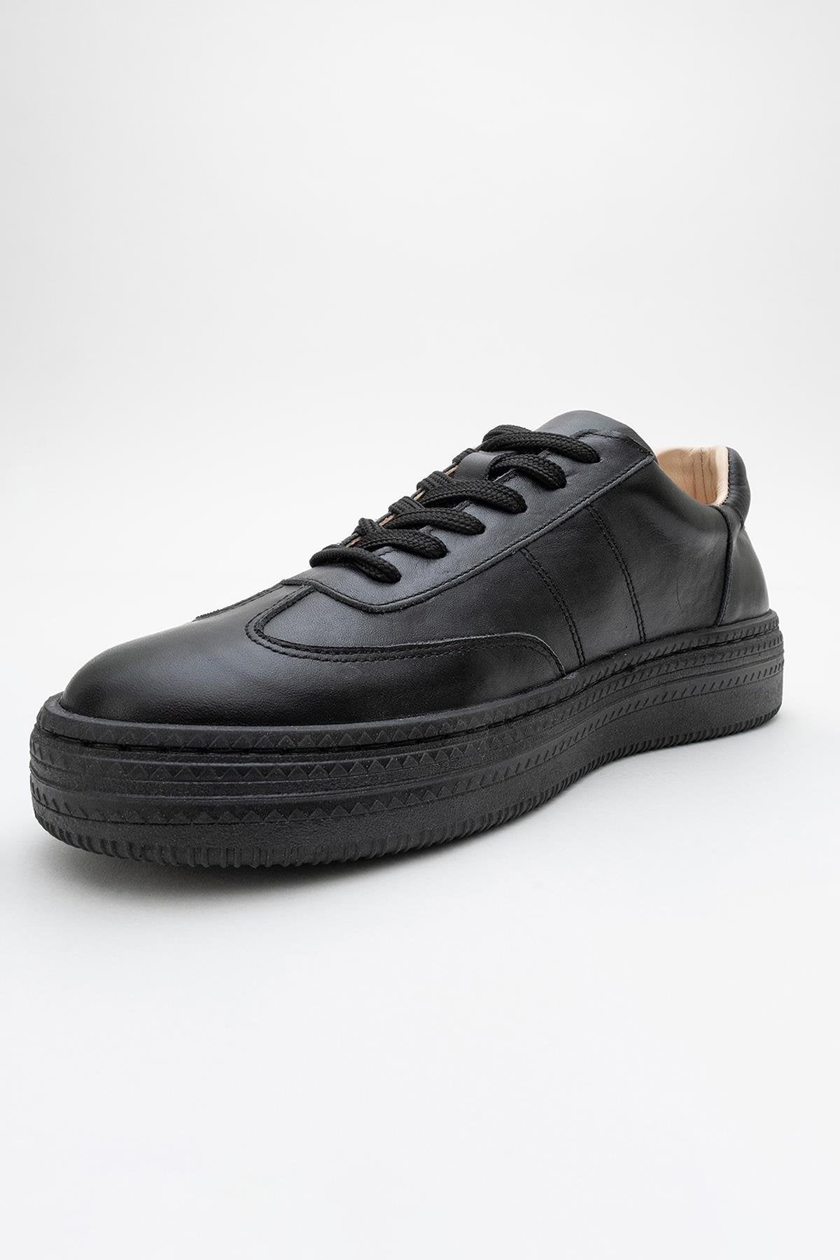 Fiore - Black Leather Sneakers (Women)