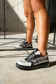 Ida - Dark Grey Platform Sneakers