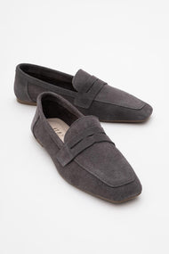Morne - Gray Suede Leather Loafers
