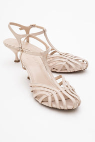 Felip - Off-White Strappy Low Heel Sandal (Women)