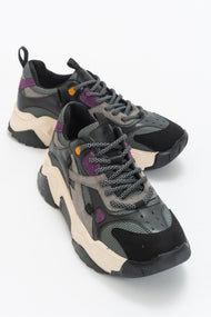 Loretta - Black-Purple Multi Sneaker (Women)