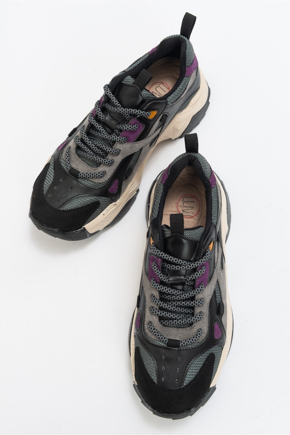 Loretta - Black-Purple Multi Sneaker (Women)