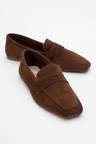 Morne - Brown Suede Leather Loafers (Women)