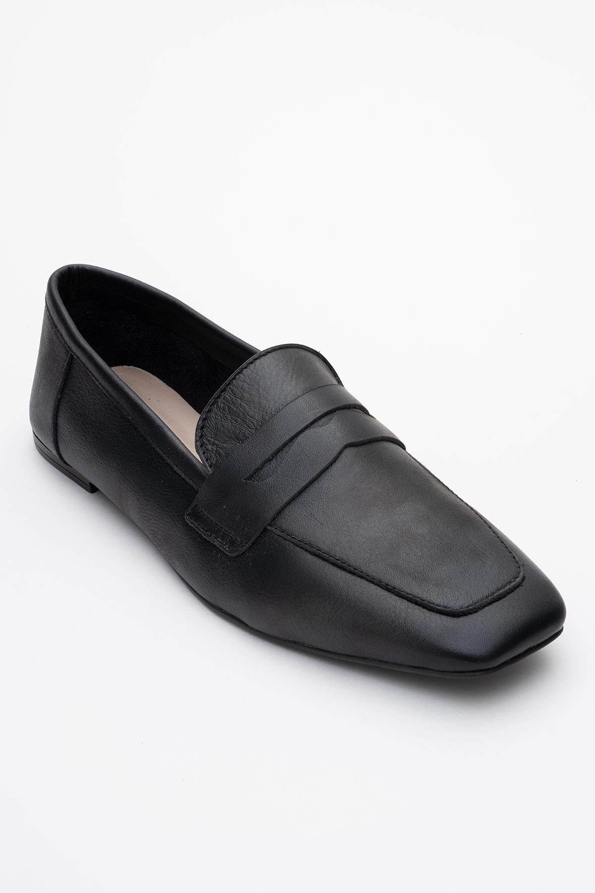 Morne - Black Leather Loafers (Women)
