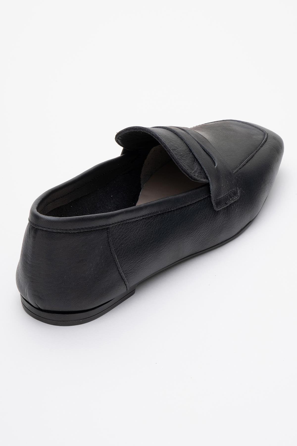 Morne - Black Leather Loafers (Women)