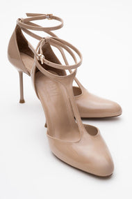 Jon - Beige Patent Stiletto Heel Shoe (Women)