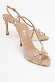 Elyse - Beige High-Heel Evening Shoe (Women)