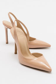 Twine - Beige Patent Heeled Shoe (Women)