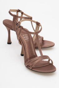 Credo - Brown Satin High Heel Shoe (Women)