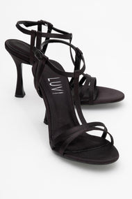Credo - Black Satin High Heel Shoe (Women)
