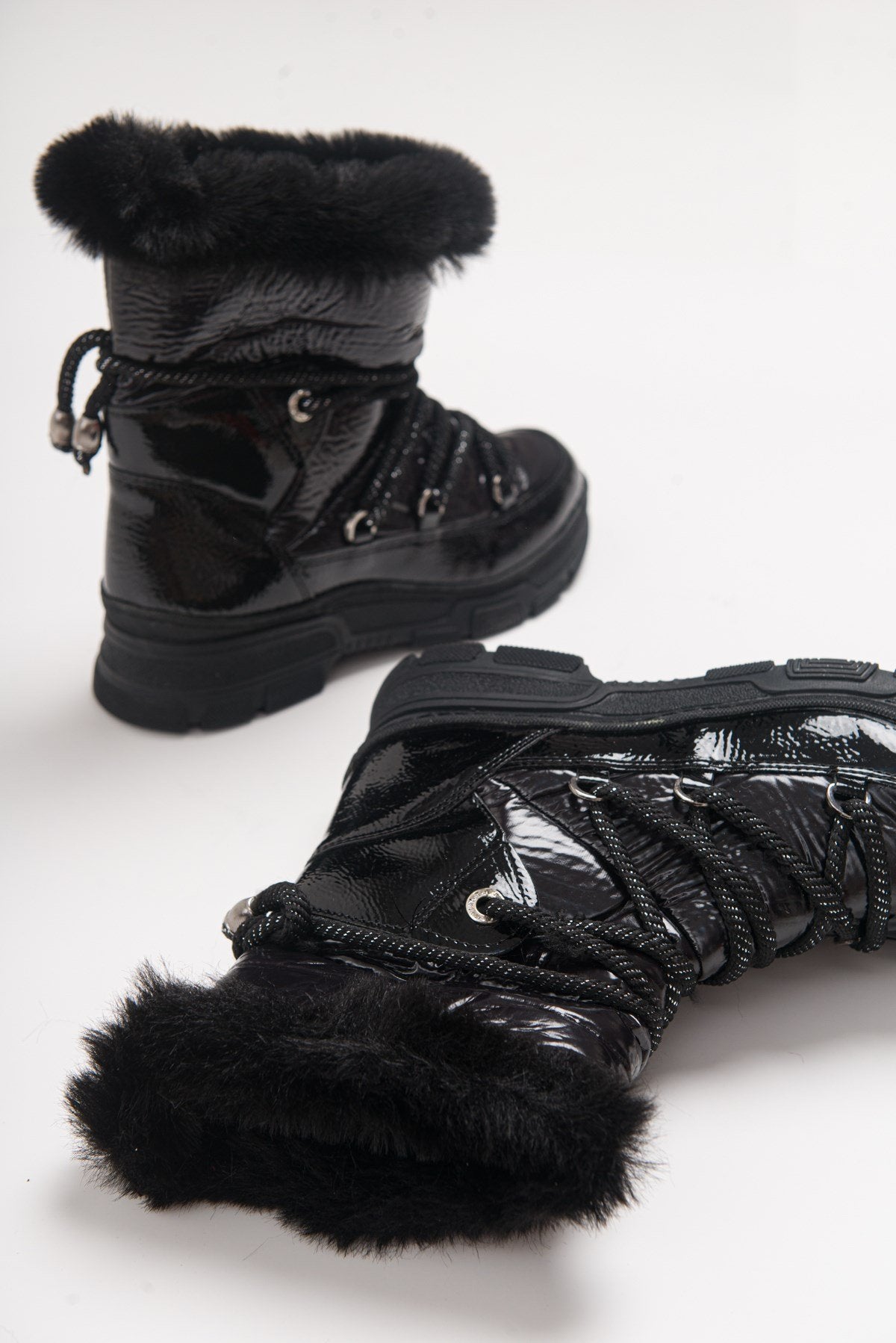 Rosie Black Fur-Lined Winter Boot (Women)