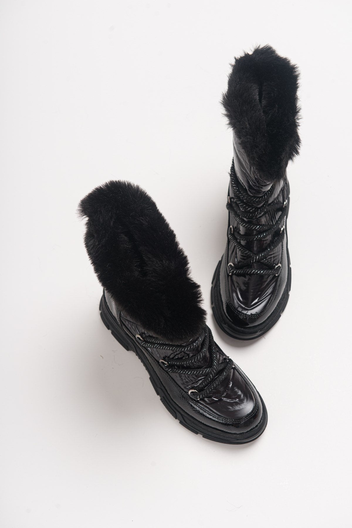Rosie Black Fur-Lined Winter Boot (Women)