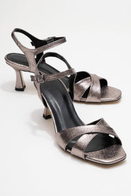 Melin - Platinum Cross-Strap Stiletto Heel (Women)