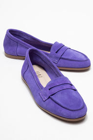 F02 - Lilac Suede Genuine Leather Loafer (Women)