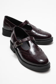 Janney - Burgundy Patent Genuine Leather Loafer (Women)