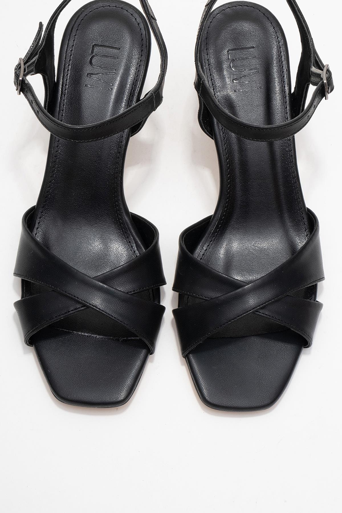 Melin - Black Cross-Strap High Heel Pump (Women)