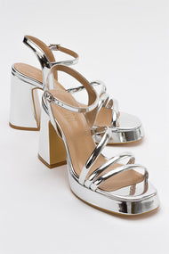 Heas Silver Platform Sandal (Women)