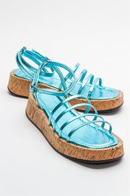 Angela - Metallic Baby Blue Sandal (Women)