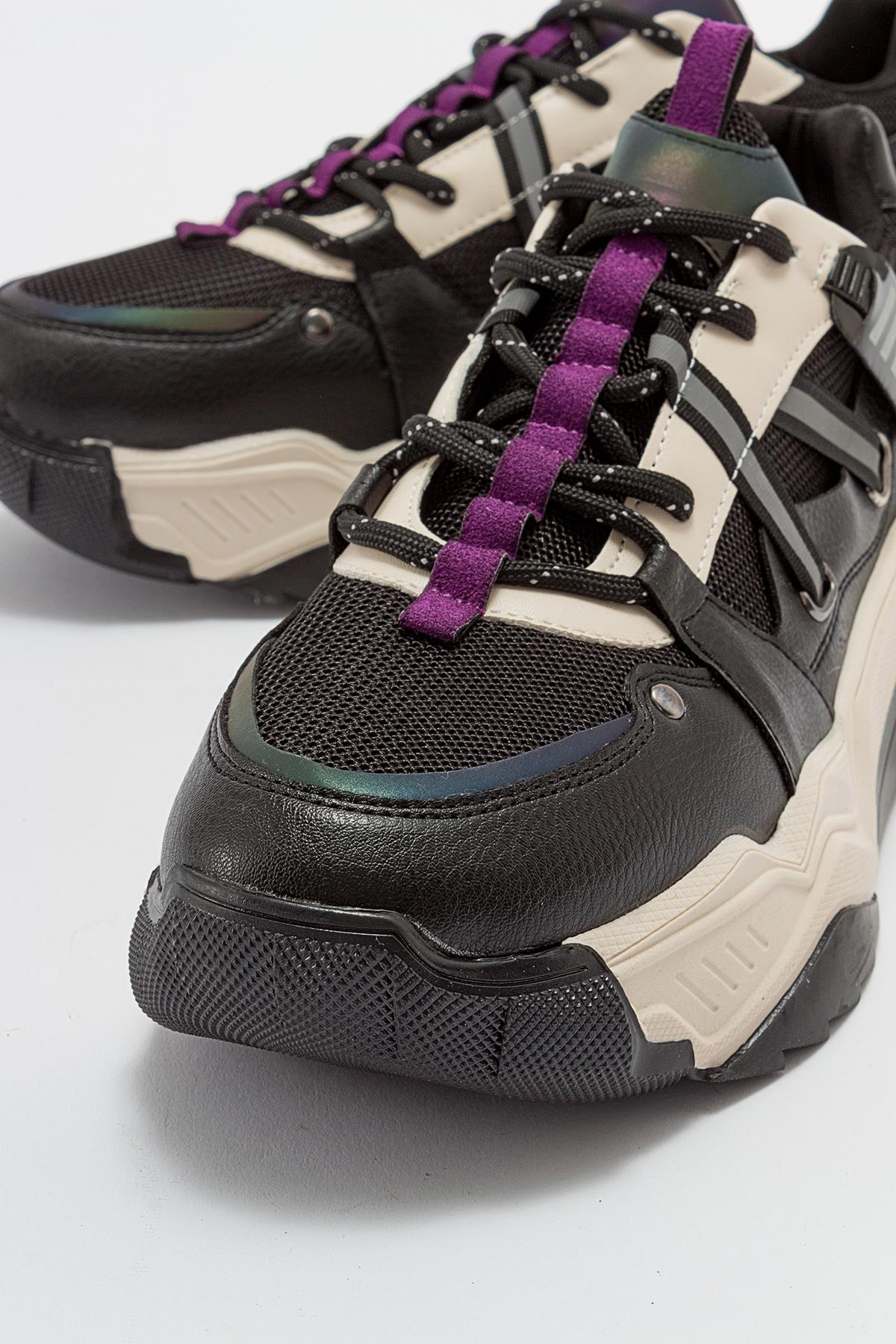 Maggie - Black Purple Sport Sneakers (Women)