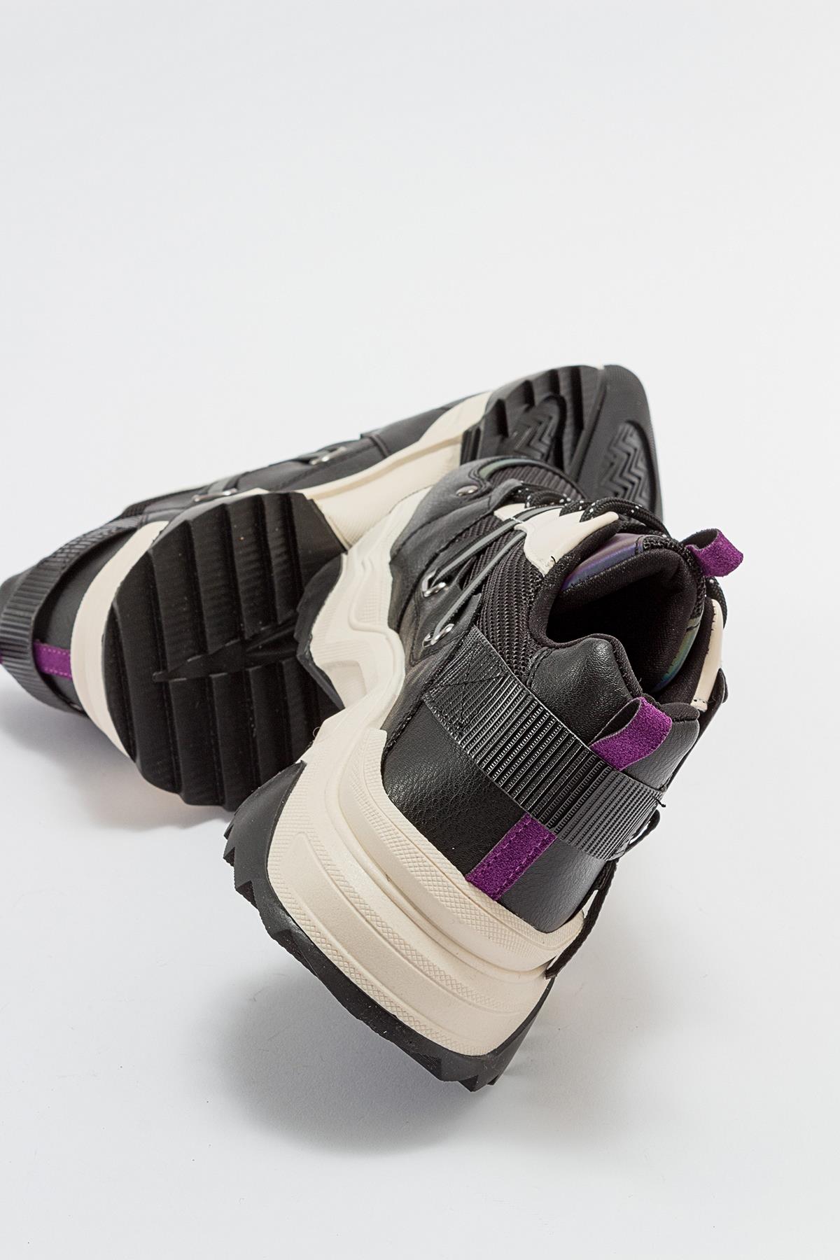Maggie - Black Purple Sport Sneakers (Women)
