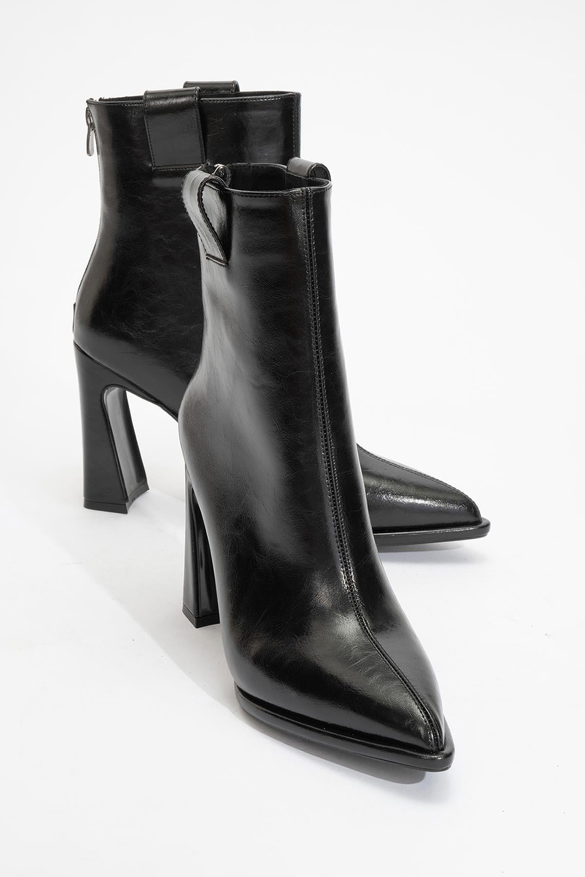 Aja - Black Block Heel Convertible Knee-High Boot (Women)