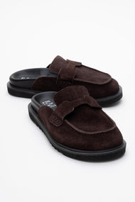 Laven - Brown Genuine Leather Slipper (Women)