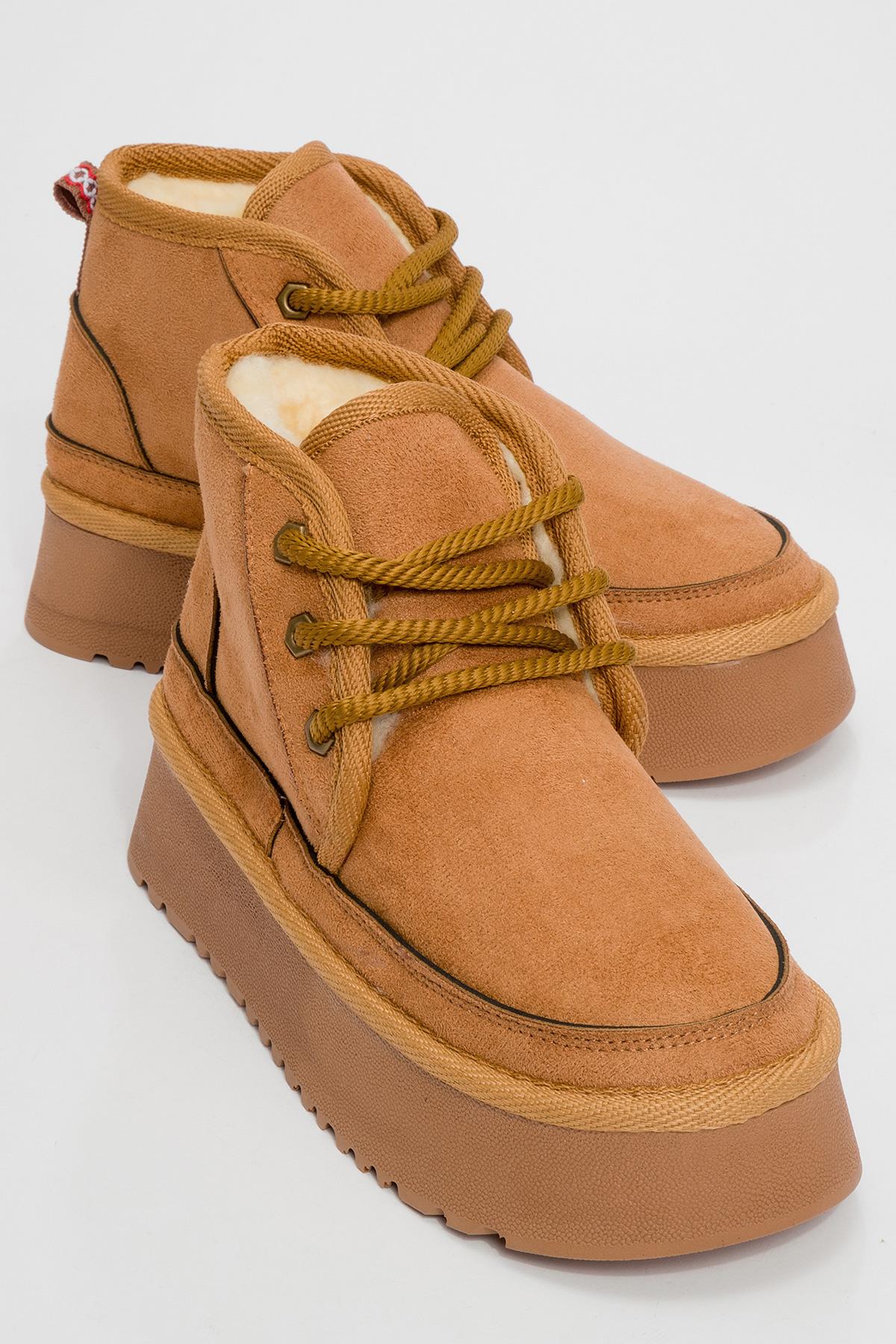 Ovela - Cognac Chunky Sole Lace-Up Sport Boot (Women)