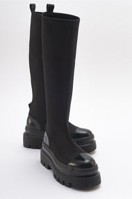 Celine - Black Scuba Thick-Sole Boot (Women)