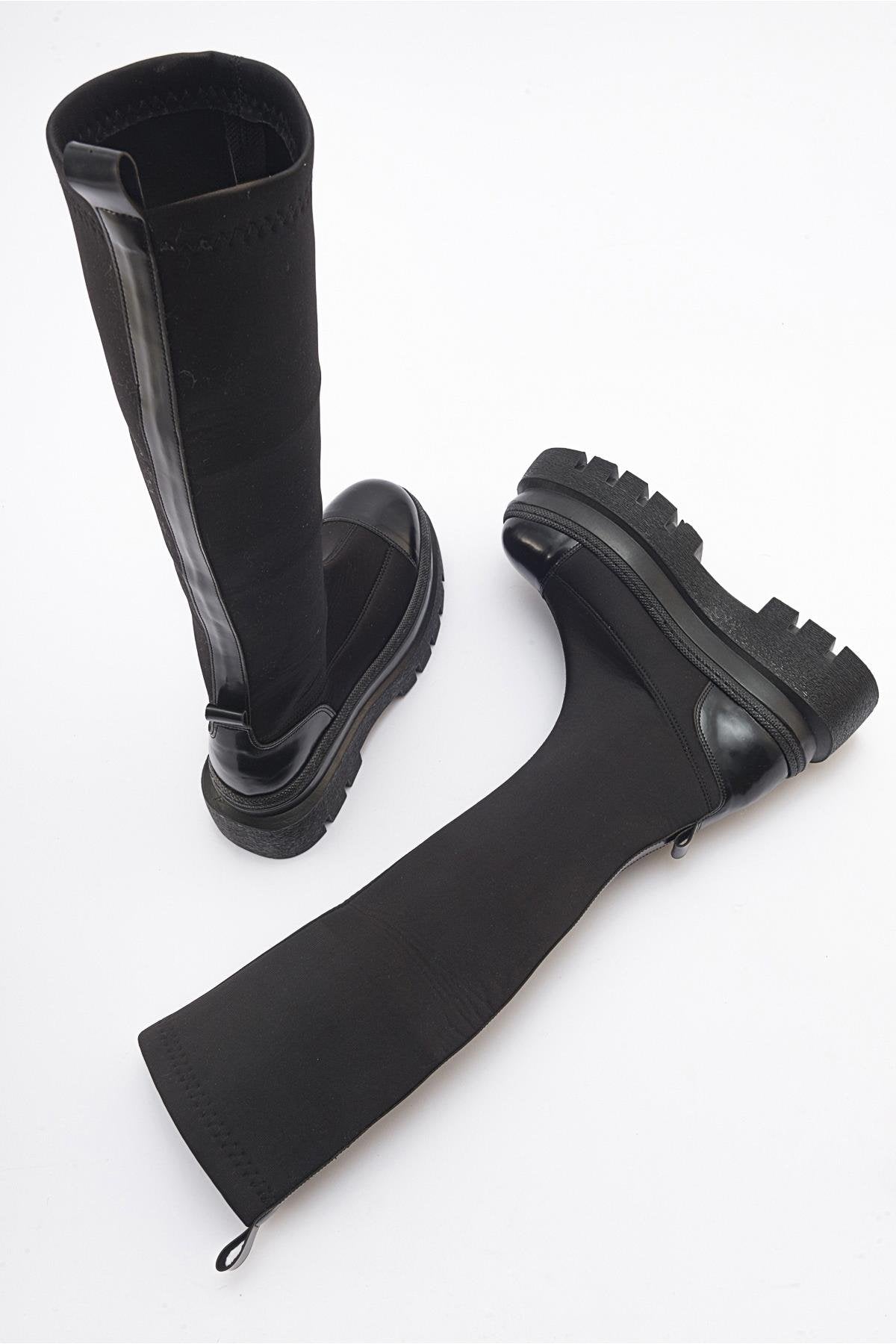 Celine - Black Scuba Thick-Sole Boot (Women)