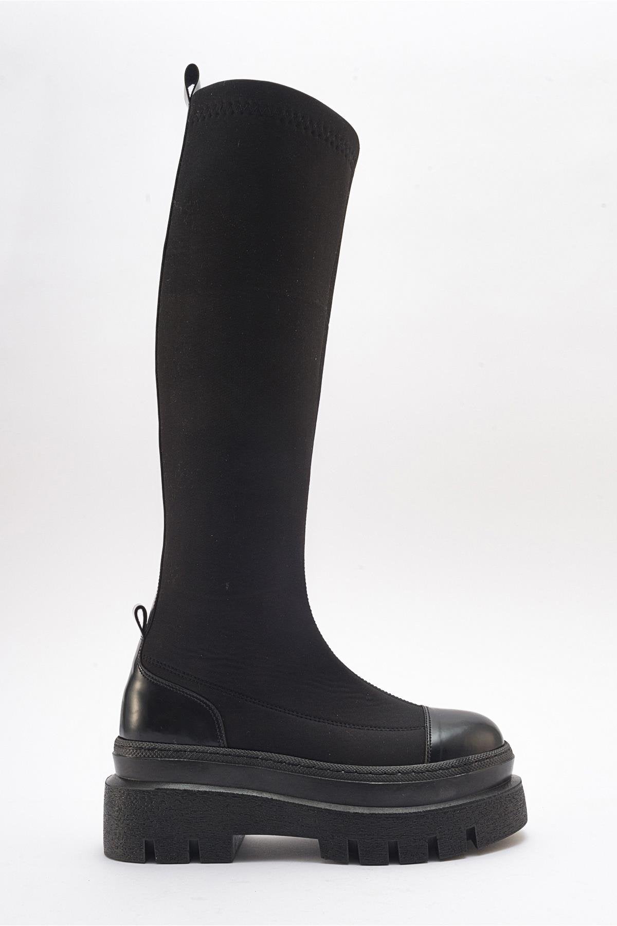 Celine - Black Scuba Thick-Sole Boot (Women)
